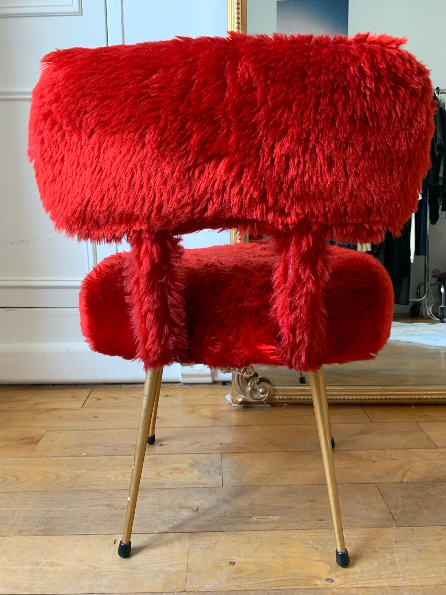 Red Pelfran mould chair - 1970