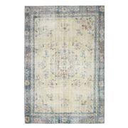 Vintage Turkish Hand-Knotted Wool Cotton Beige Area Rug 230x340