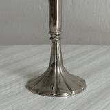 slender chrome metal candlestick
