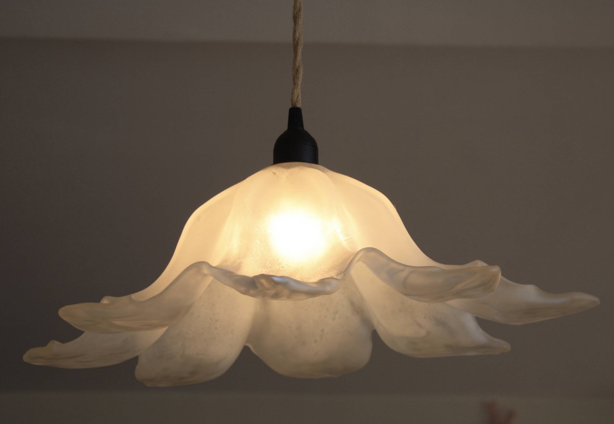 Large glass "flower" pendant light