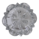 Antique round ashtray in transparent crystal glass (vintage)