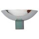 Chrome and crystal wall light, Italy, 1960s