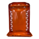 Porte louche en tôle émaillé orange vintage
