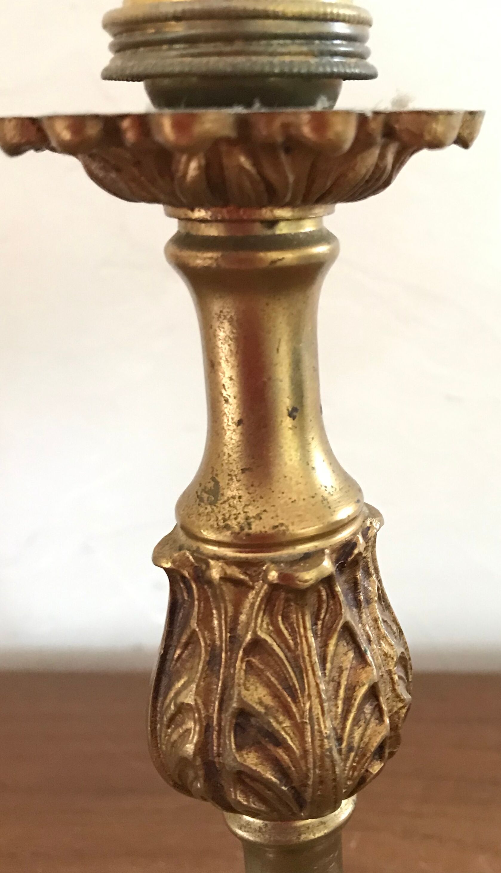 Pair of brass bedside lamp