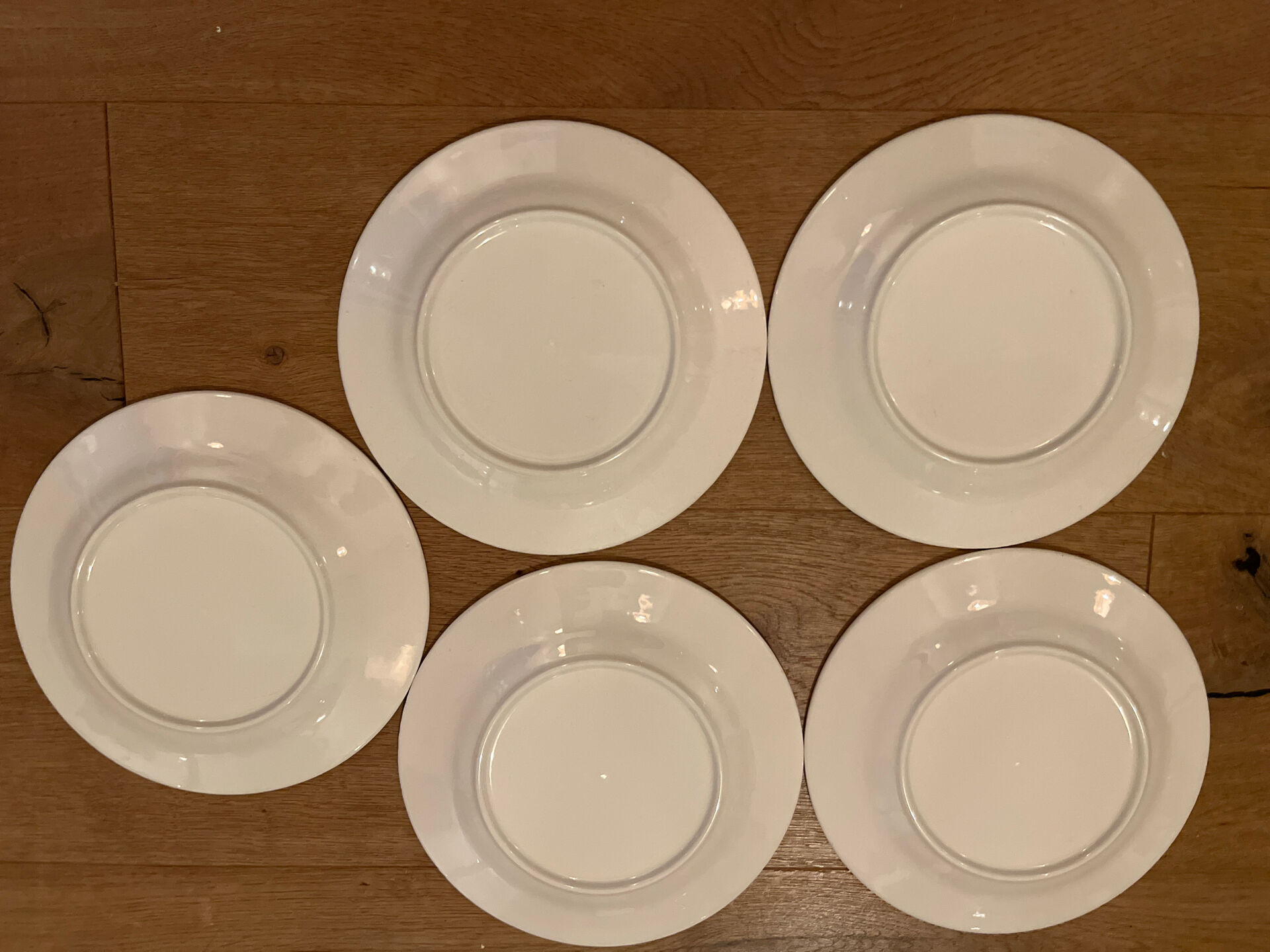 Blue floral earthenware dessert plates
