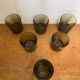 Set of 6 Luminarc vintage smoked molded whiskey glasses
