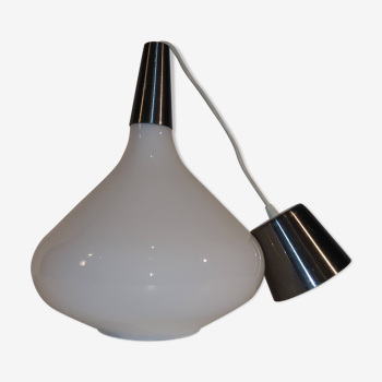 Suspension vintage en opaline blanc