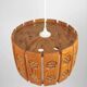 Pine Pendant Lamp with Rolled Wood Curl Rosettes – Sweden, 1970s