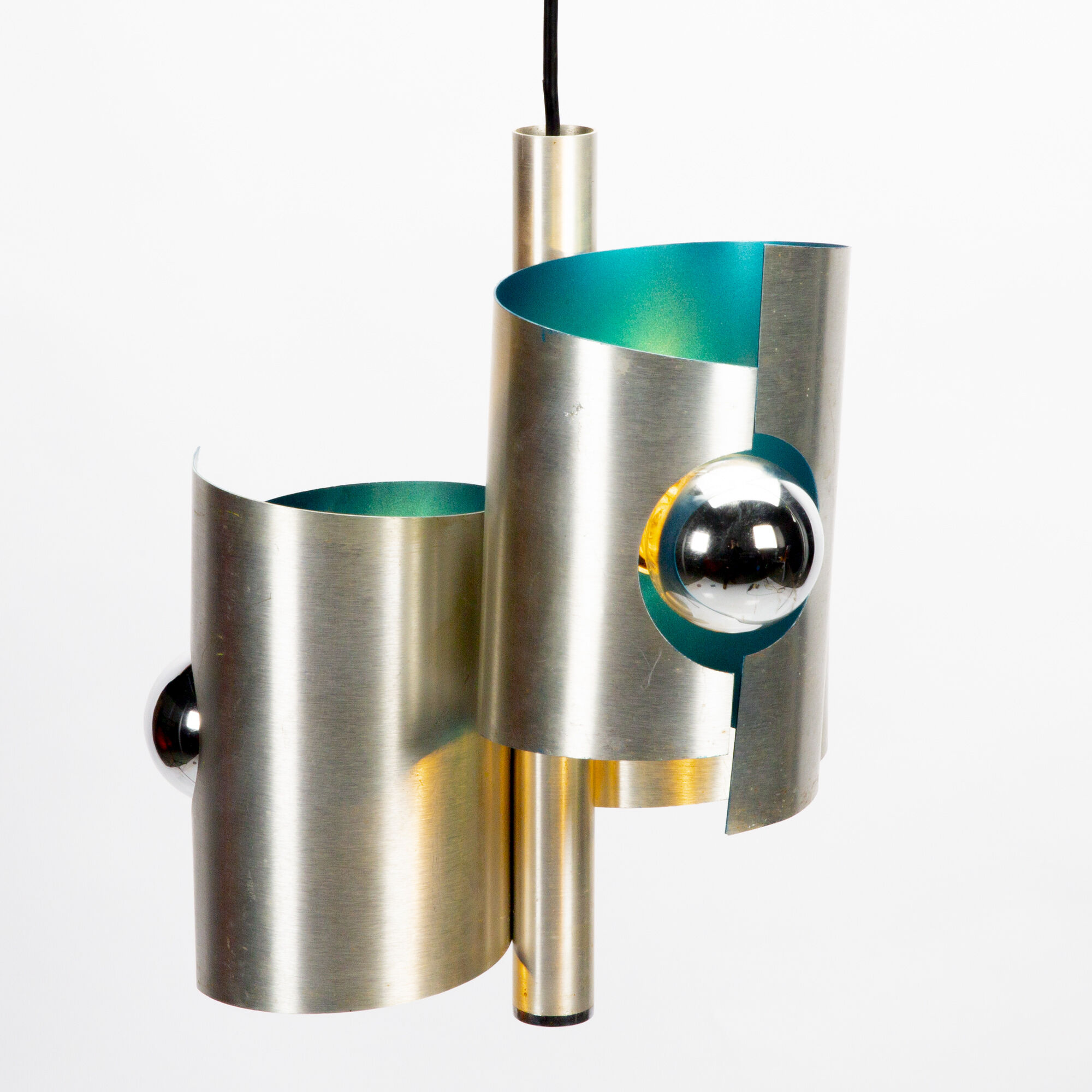 Suspension turquoise Space Age Spirelli