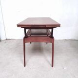 Teak liftable coffee table, Denmark - 1960