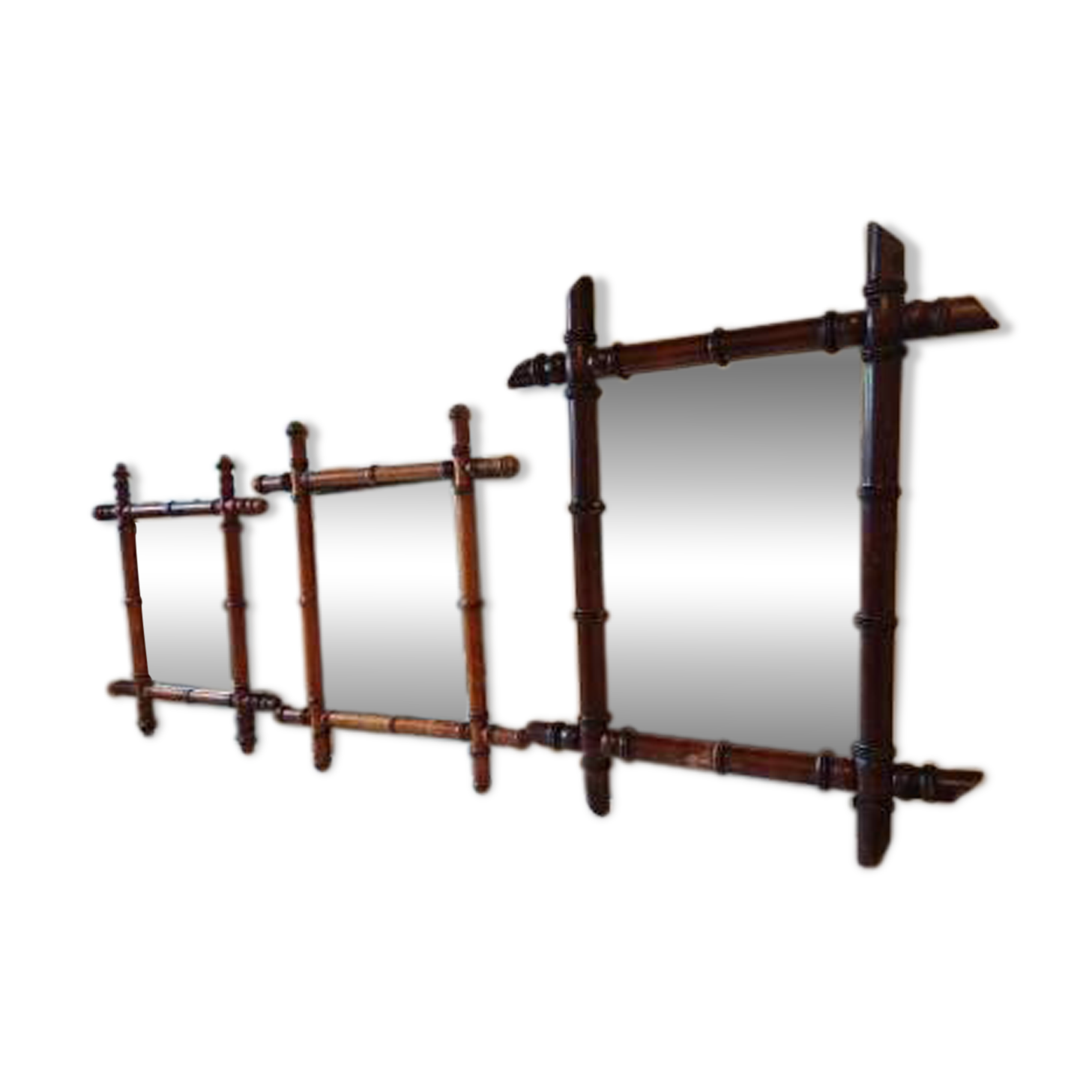3 rattan mirrors