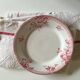 Plate faience of Gien to rose Pomponette design