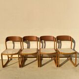 Suite de 4 chaises Baumann « Traineau »