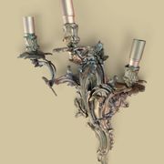 Pair of large wall sconces in Louis XV / Rococo / Baroque style.