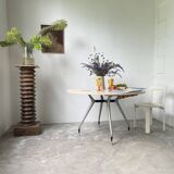 Tecno Nomos Round Table Brushed Metal