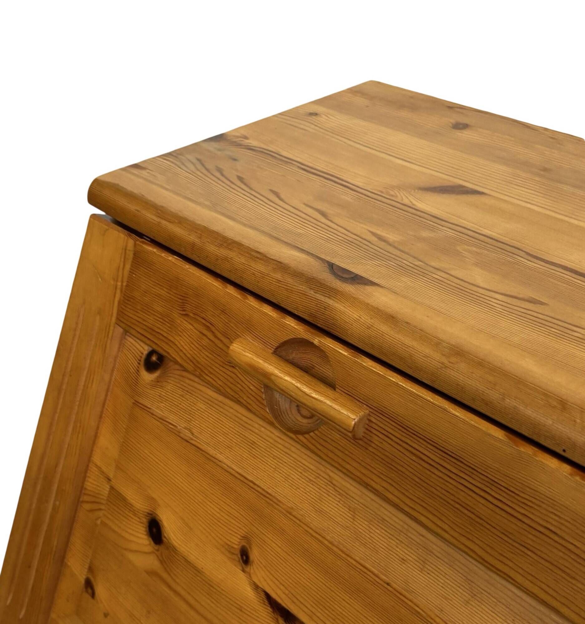 Vintage pine secretaire workstation desk, 1980s design