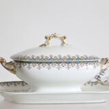 Saucière en porcelaine J Pouyat, Limoges, XIXème
