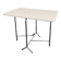 Folding table with chrome and pink formica.