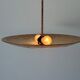 Art Deco ceiling light in pink gilded glass, 1940s, Germany