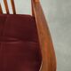 Art Nouveau design dining chair/side chair with red fabric upholstery