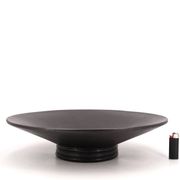 Centre de table noir en céramique sur pied, La Bergerie Vallauris