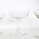 Ensemble de 6 coupes à champagne dépareillées, en verre ciselé