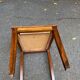 Art Deco chair in solid oak wood and green leather