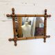Antique turned wood mirror