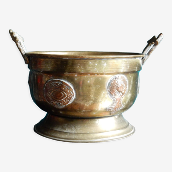 Cache-pot sartic sa maroc in brass and copper