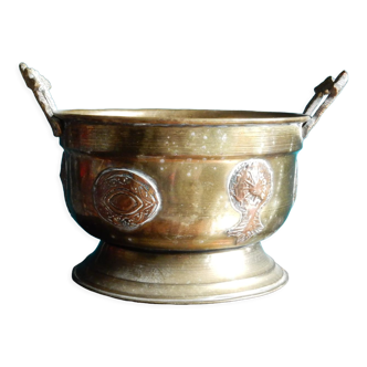 Cache-pot sartic sa maroc in brass and copper