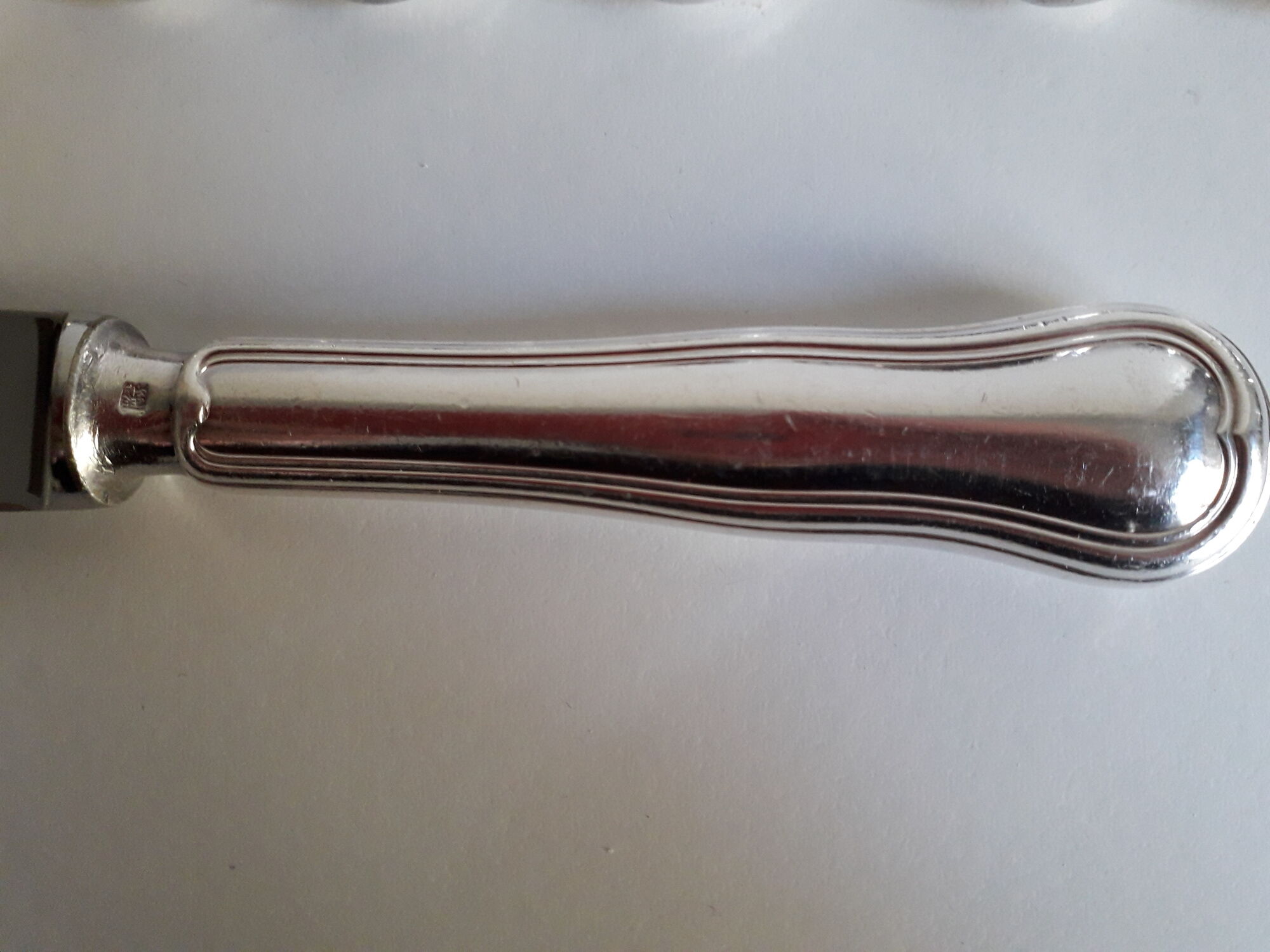 Set of 12 knives silver metal and stainless steel violin model Ercuis