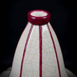 Art Deco Longwy spinning top vase in cloisonné enamel - 1930s