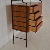 Vintage freestanding teak shelf