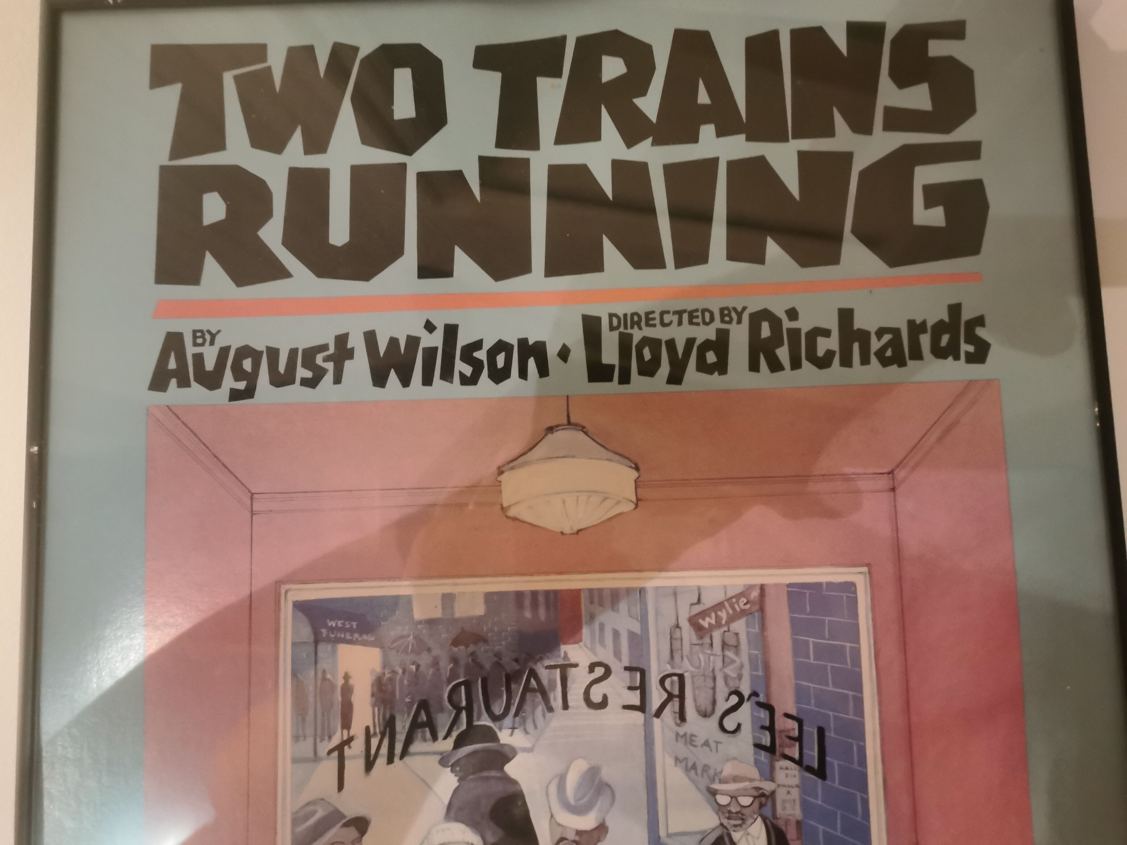 Poster Broadway play Two trains running at the Walter Kerr Theater