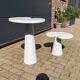 2x Eros Side table Angelo Mangiarotti Carrara marmer Nieuwstaat!