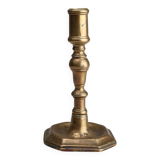 Antique French early 17th century haute epoque copper candlestick