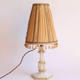 Lampe de table en verre doré opalin, années 1920
