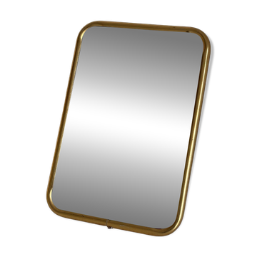 Miroir de barbier, de voyage doré et bleu, 1960
