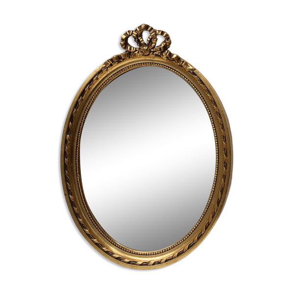 Miroir biseauté en bois de style Louis-Philippe, marque Pieterman, 1950