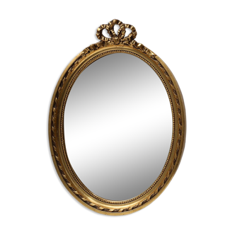 Miroir biseauté en bois de style Louis-Philippe, marque Pieterman, 1950