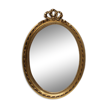 Dutch Wood with Beveled Louis-Philippe Style Mirror labeled Pieterman, 1950