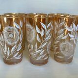 Marigold carnival orangeade service with iridescent reflections