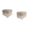 Classic crystal sconces. France, 1950s