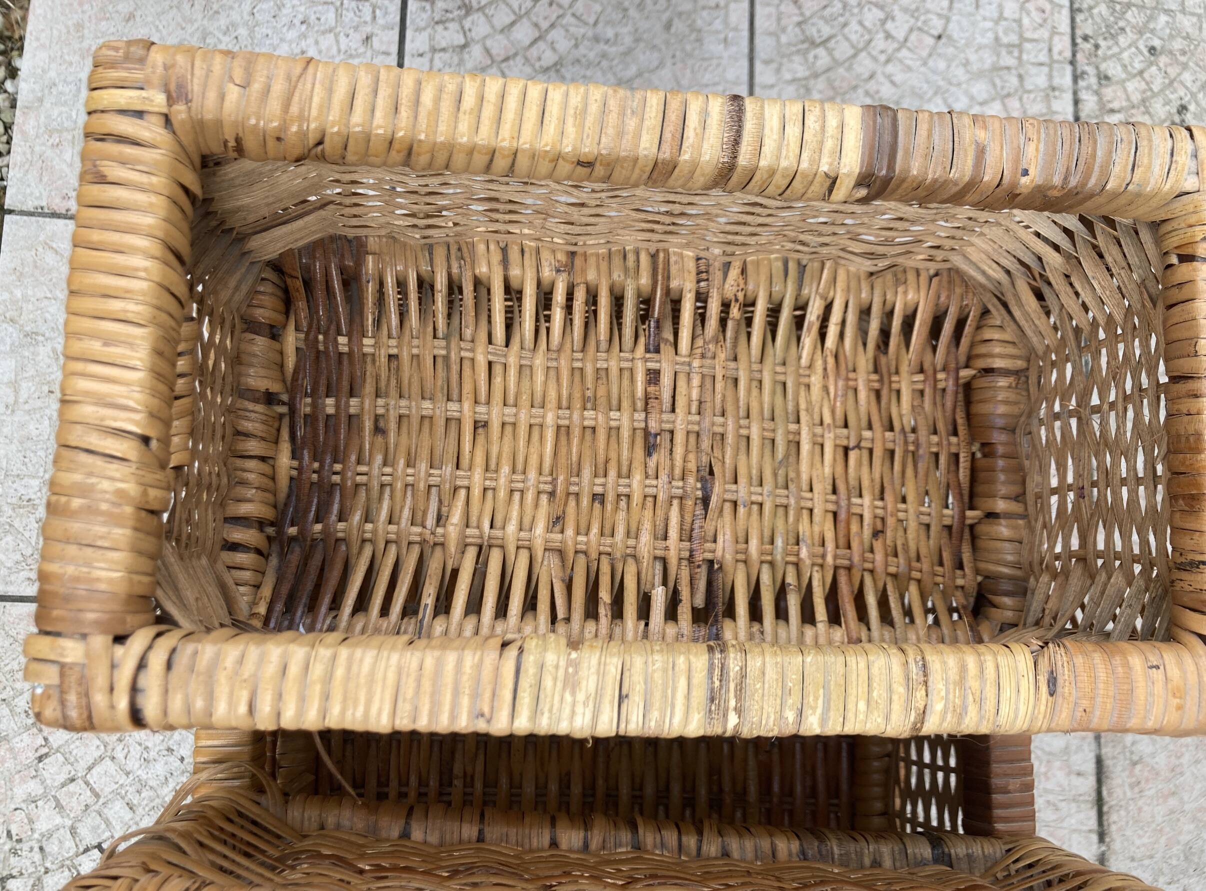 Vintage rattan chiffonier