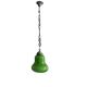 Mid-century portuguese green opaline glass hanging lamp 1960s