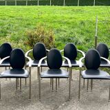 Set of 7 Belgo Chrom chairs from the 80s