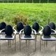 Set of 7 Belgo Chrome chairs from the 1980s