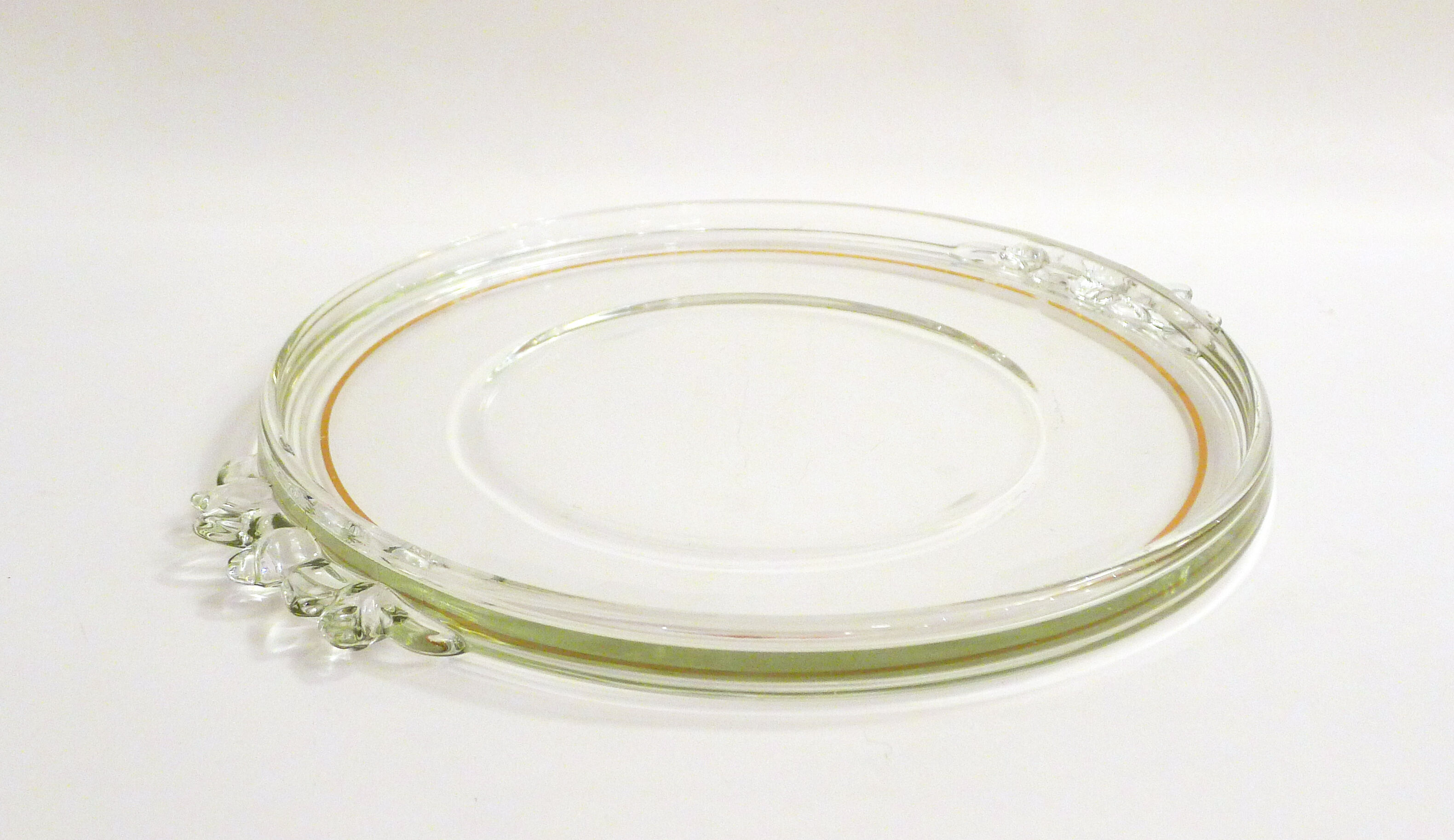 Round dish 1940's with flower handles