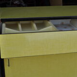 Seventies buffet in yellow formica