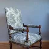2 pairs of Louis XIII style armchairs